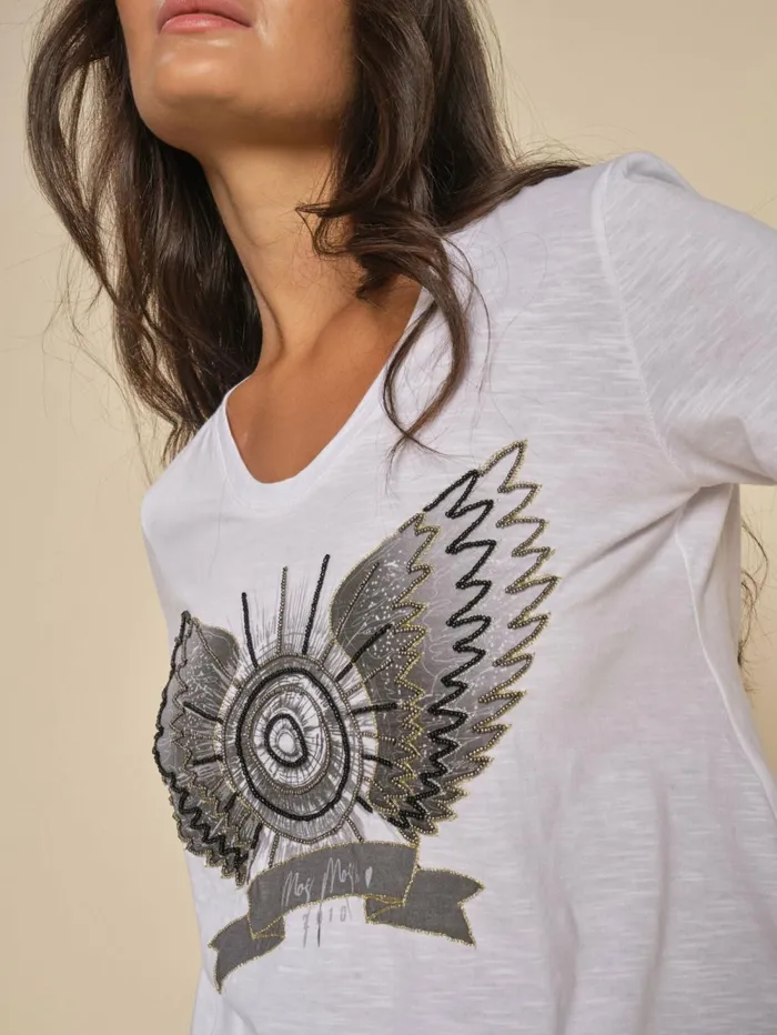 MOS MOSH Tees MMGethi OSS Tee White 8211 Women MOS MOSH Tees MMGethi OSS Tee White 8211 Women