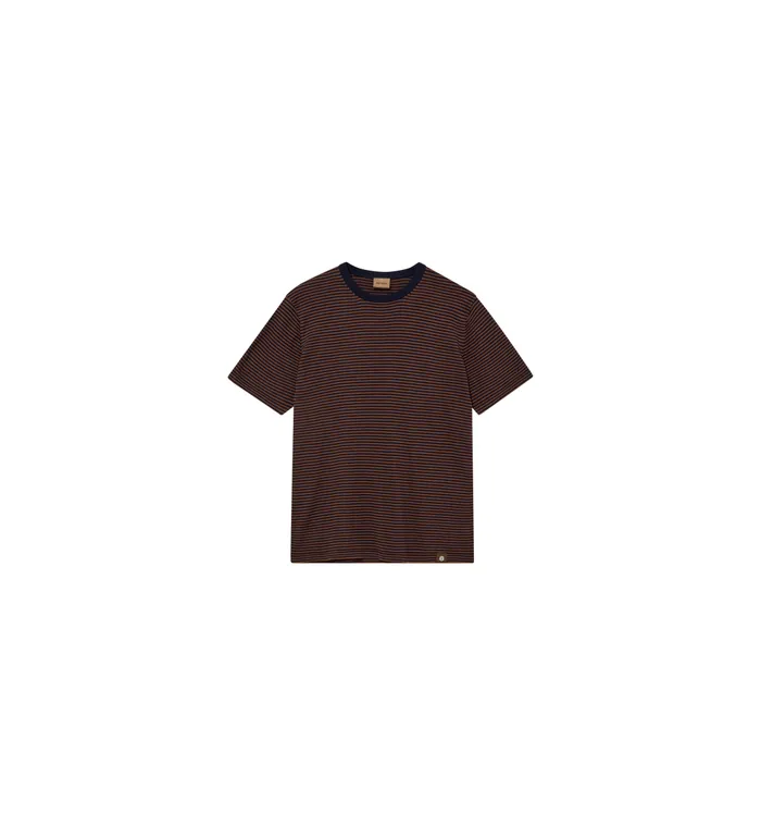 MOS MOSH Tees MMGHali Stripe Knit Tee Indigo Blue Stripe 8211 Men