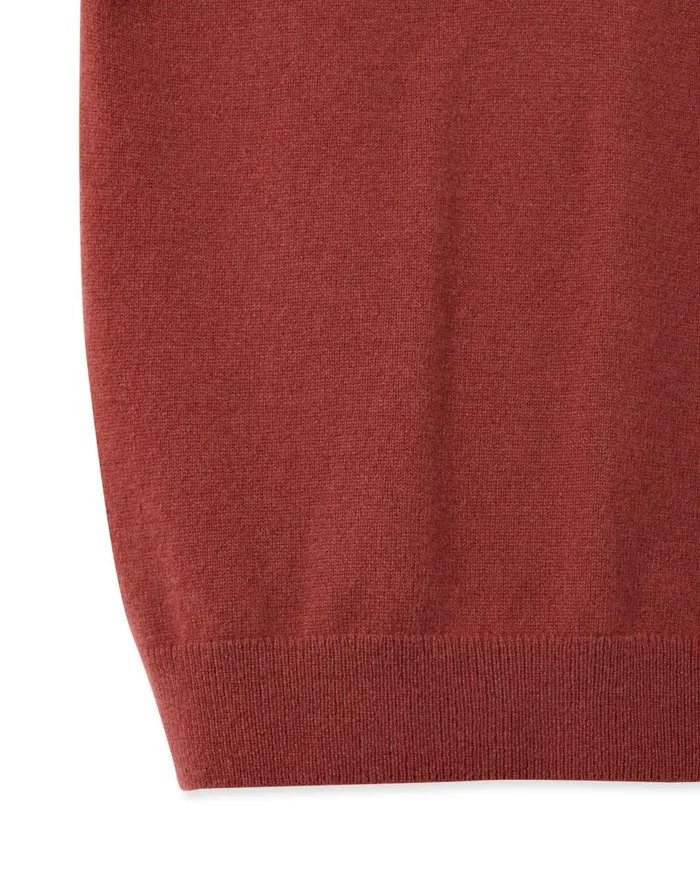 NPeal Boys Children Cashmere Slipover In Brick Red
