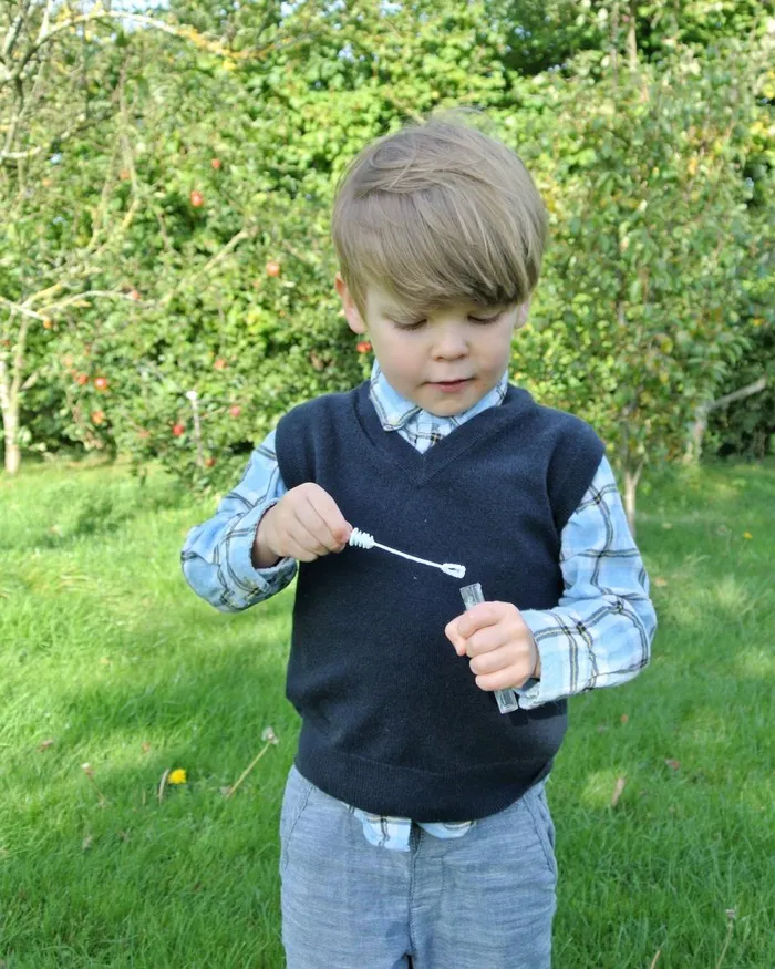 NPeal Boys Children Cashmere Slipover In Navy Blue