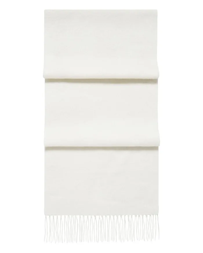 NPeal Cashmere Scarves WomenMen Unisex Woven Cashmere Scarf In New Ivory White NPeal Cashmere Scarves WomenMen Unisex Woven Cashmere Scarf In New Ivory White