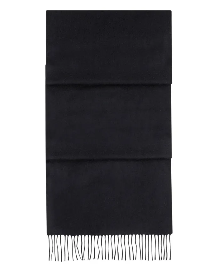 NPeal Cashmere Scarves Women Unisex Large Woven Cashmere Scarf In Black