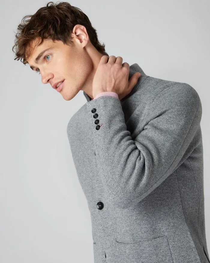 NPeal Coats and Jackets Men Milano Cashmere Jacket In Flannel Grey
