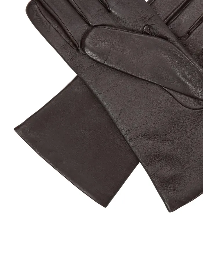 NPeal Gloves Women Leather Short Gloves In Mocha Brown