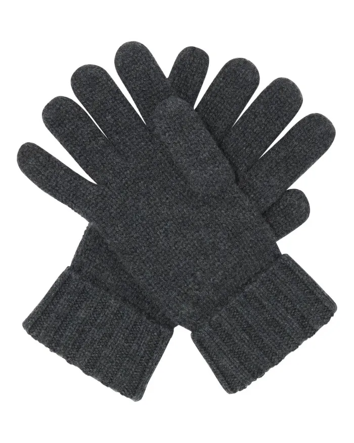 NPeal Gloves WomenMen Unisex Chunky Cashmere Gloves In Dark Charcoal Grey