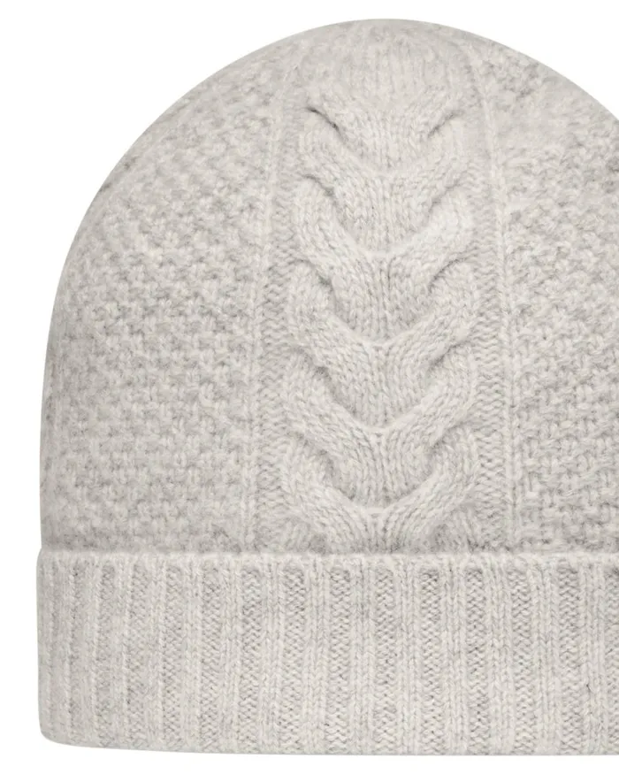 NPeal Hats Women Cable Cashmere Hat In Fumo Grey