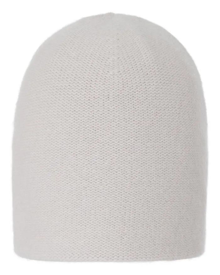 NPeal Hats WomenMen Unisex Double Layer Cashmere Beanie In Snow Grey