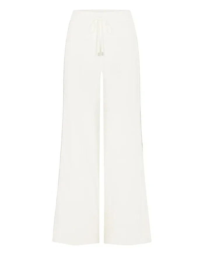 NPeal Leggings and Trousers Women Metal Trim Cashmere Trouser In New Ivory White