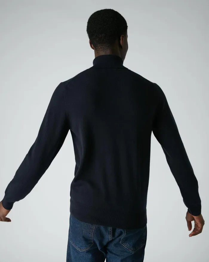 NPeal Roll Necks Men The Trafalgar Polo Neck Cashmere Jumper In Navy Blue