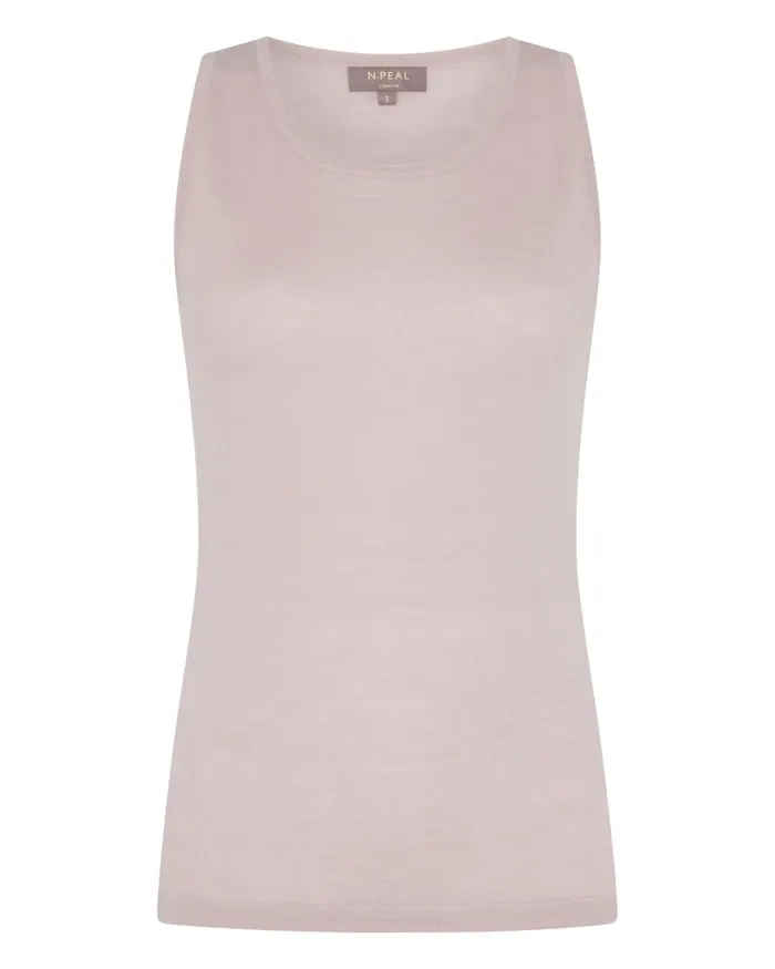 NPeal Tops and TShirts Women Superfine Cashmere Shell Top In Dune Pink