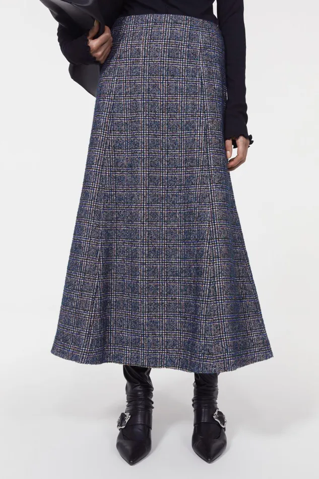 Neneh Boucle Skirt Utility Blue Women Rodebjer Skirts