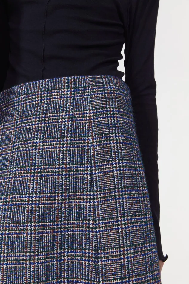 Neneh Boucle Skirt Utility Blue Women Rodebjer Skirts