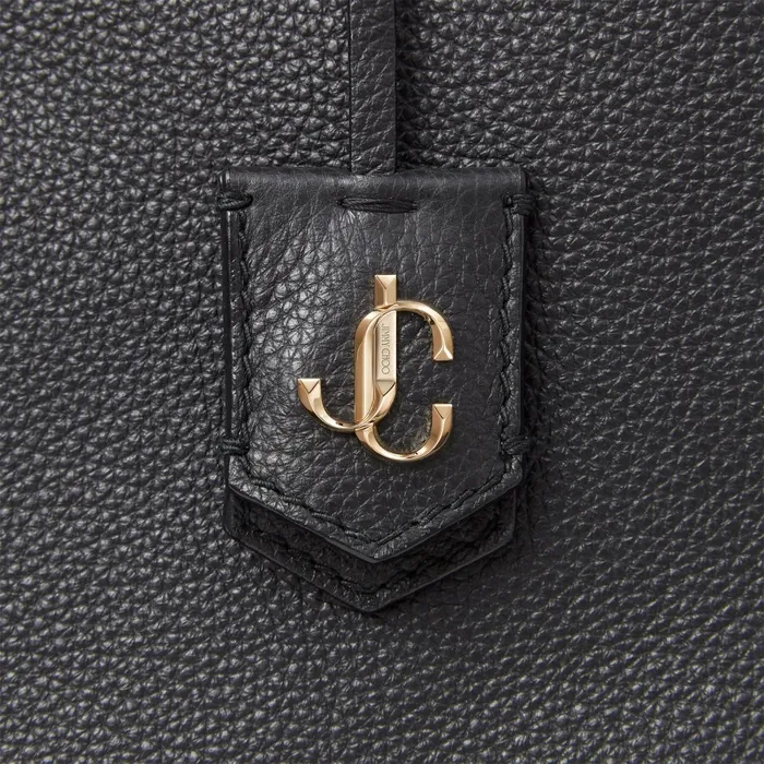 Nine2Five EW Black Grained Calf Leather Tote Handbag With Jc Emblem Black Women JIMMY CHOO Totes and Hobo Bags Nine2Five EW Black Grained Calf Leather Tote Handbag With Jc Emblem Black Women JIMMY CHOO Totes and Hobo Bags