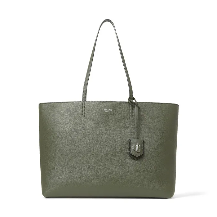 Nine2Five EW SeaGreen Grained Calf Leather Tote Handbag With Jc Emblem Sea Green Women JIMMY CHOO Totes and Hobo Bags Nine2Five EW SeaGreen Grained Calf Leather Tote Handbag With Jc Emblem Sea Green Women JIMMY CHOO Totes and Hobo Bags