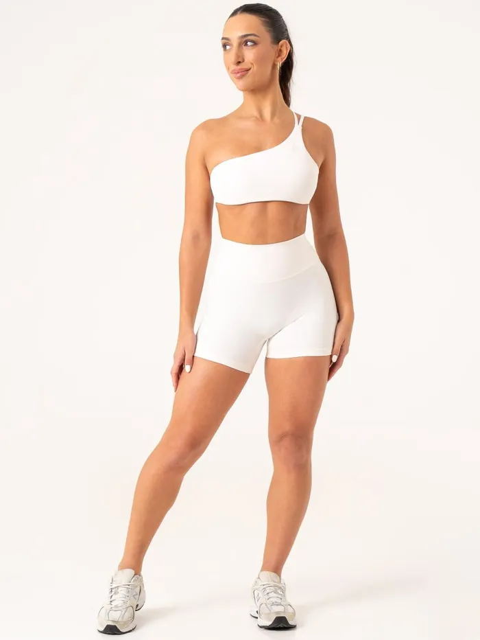 NKD High Waisted Shorts 8211 Off White Women Ryderwear Gym Shorts