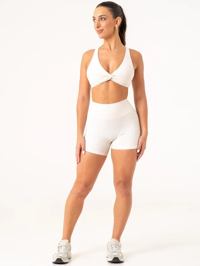 NKD High Waisted Shorts 8211 Off White Women Ryderwear Gym Shorts