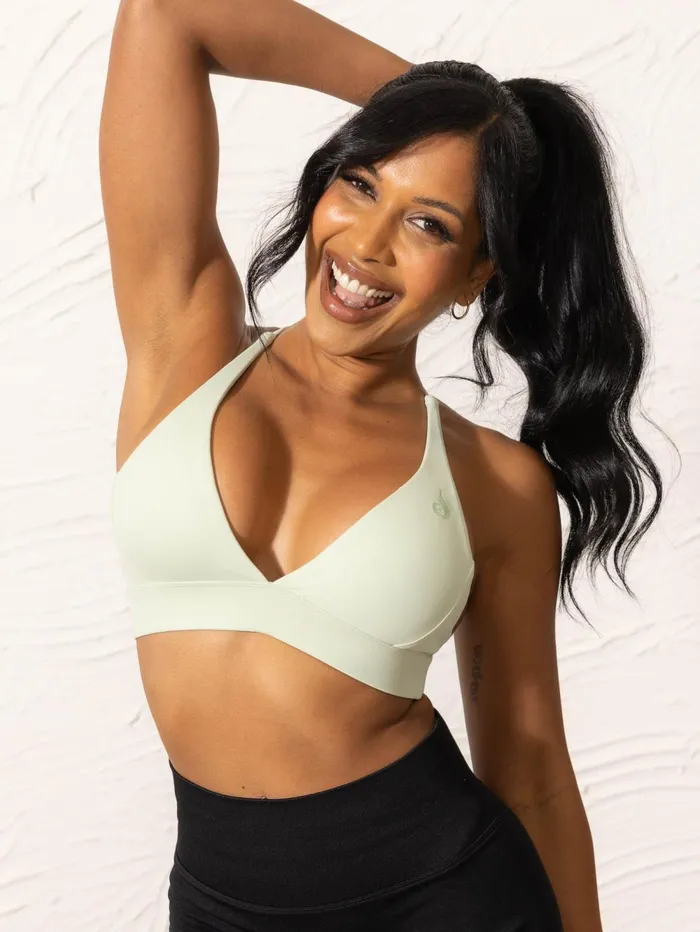NKD Low Neck Sports Bra 8211 Cucumber Women Ryderwear Sports Bras