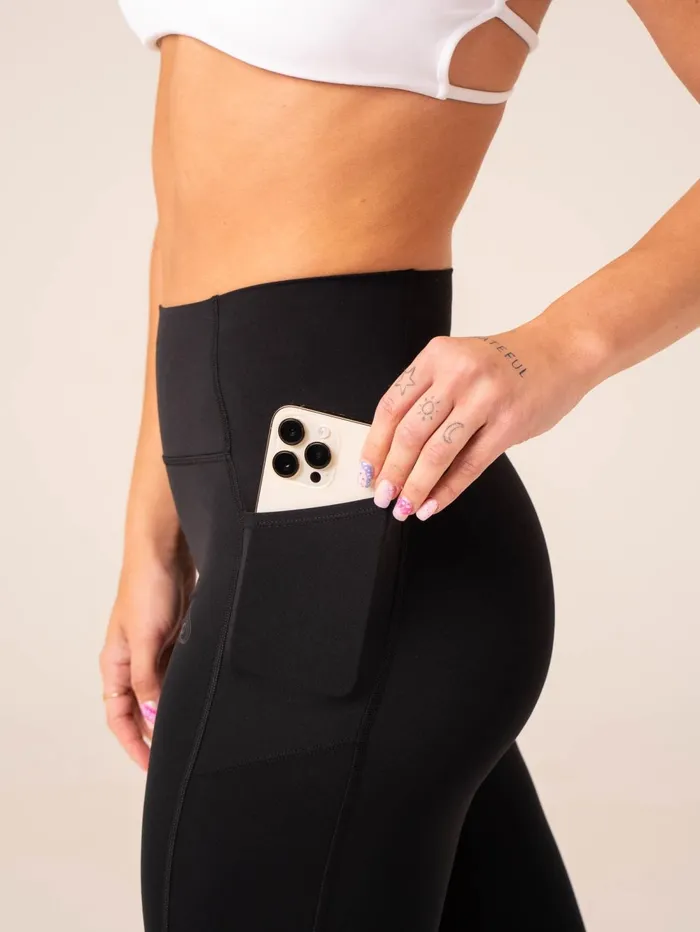 NKD Pocket Leggings 8211 Black Women Ryderwear Leggings