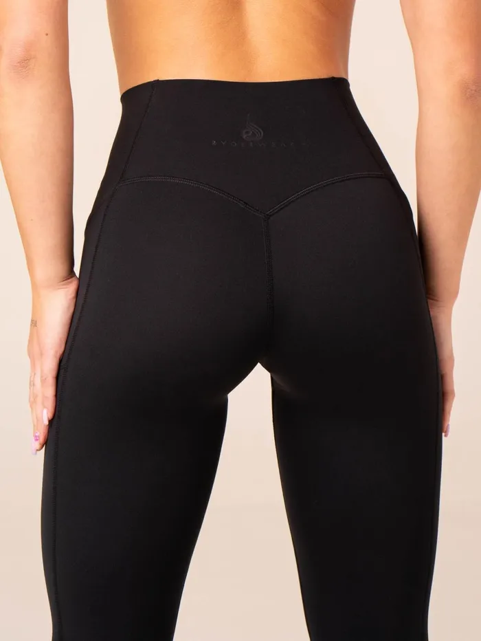 NKD Pocket Leggings 8211 Black Women Ryderwear Leggings
