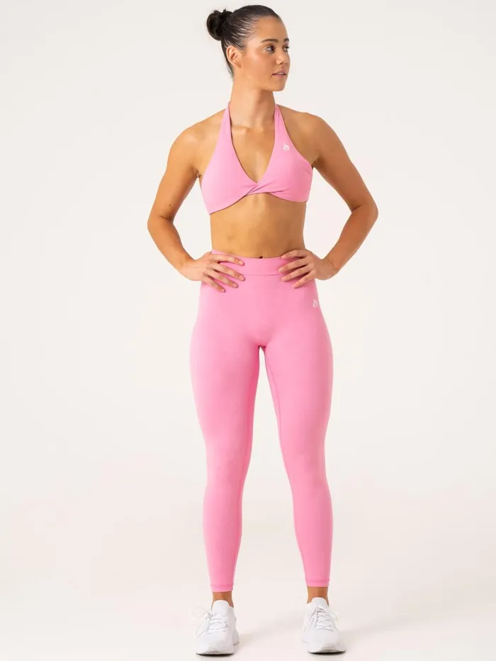 NKD Stonewash Halter Sports Bra 8211 Pink Stonewash Women Ryderwear Sports Bras