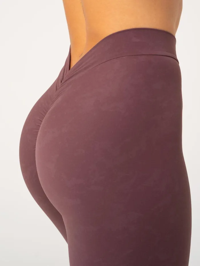 NKD Stonewash V Scrunch Leggings 8211 Chocolate Stonewash Women Ryderwear Leggings