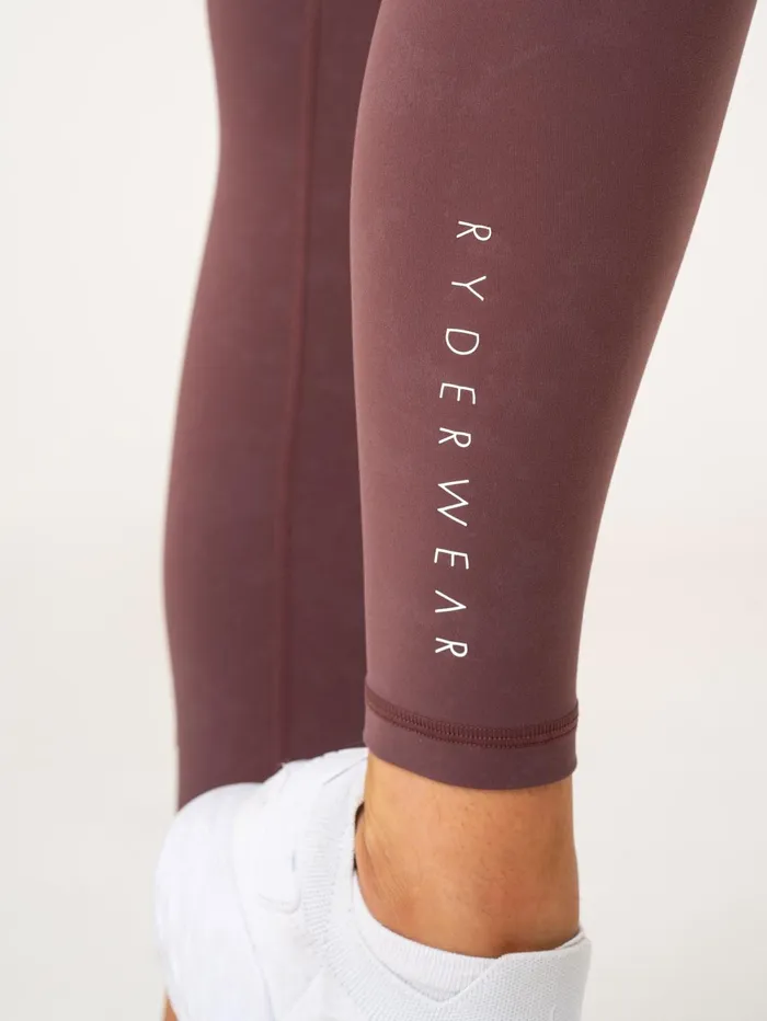 NKD Stonewash V Scrunch Leggings 8211 Chocolate Stonewash Women Ryderwear Leggings