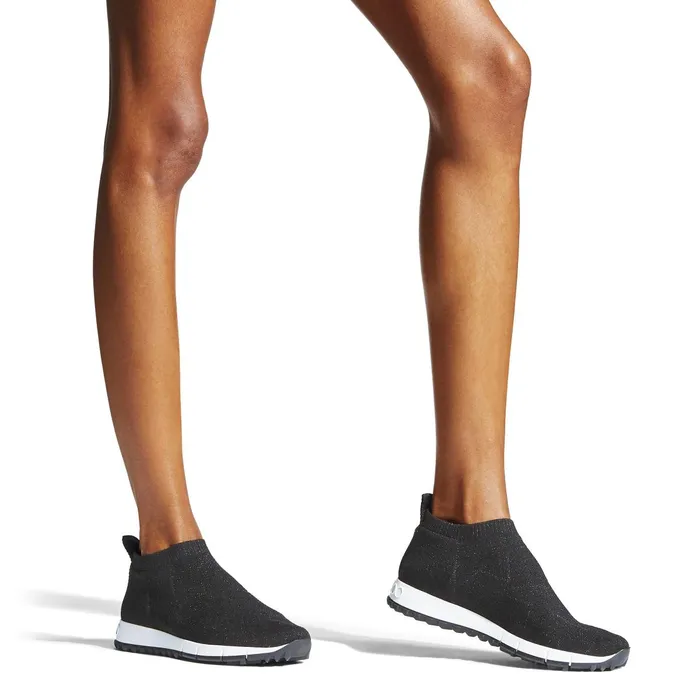 Norway Black Knit And Lurex Trainers Blackblack Women JIMMY CHOO Sneakers