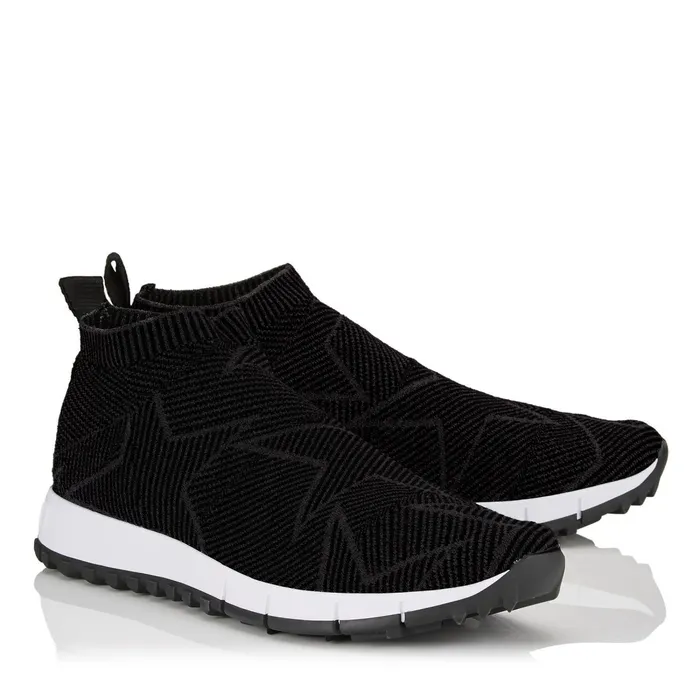 Norway Black Knit And Lurex Trainers Blackblack Women JIMMY CHOO Sneakers