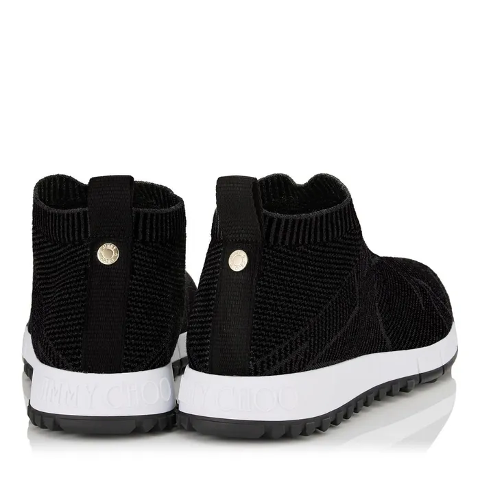 Norway Black Knit And Lurex Trainers Blackblack Women JIMMY CHOO Sneakers