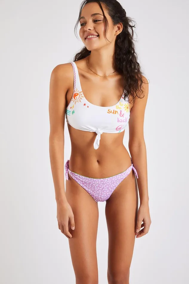 Nouo and Benta Stabilight White Twopiece Bikini White Women Banana Moon Bralette Nouo and Benta Stabilight White Twopiece Bikini White Women Banana Moon Bralette