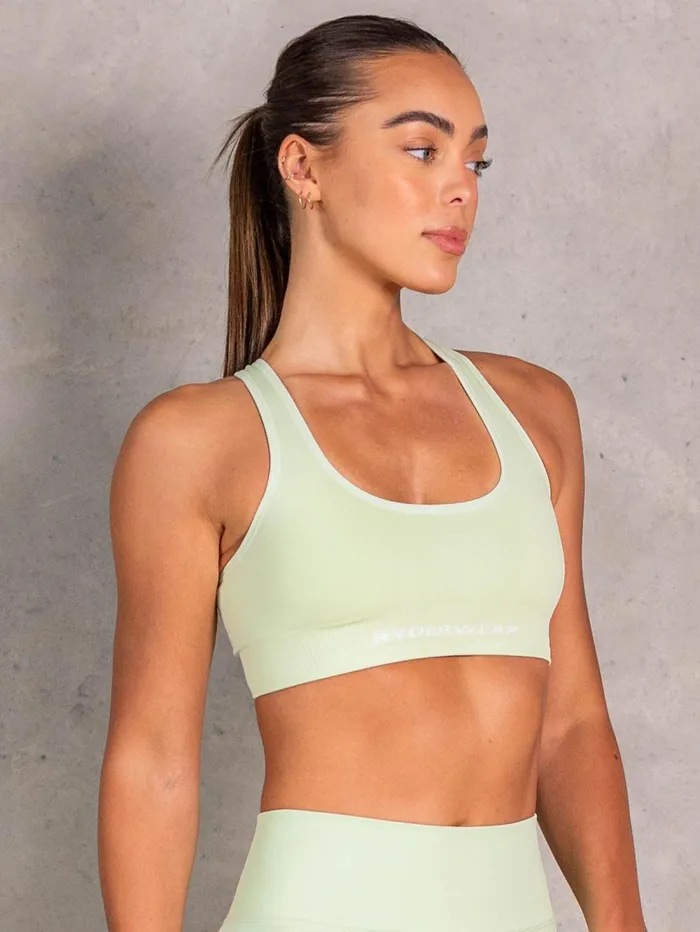 NRG Seamless Scoop Neck Sports Bra 8211 Matcha Women Ryderwear Sports Bras