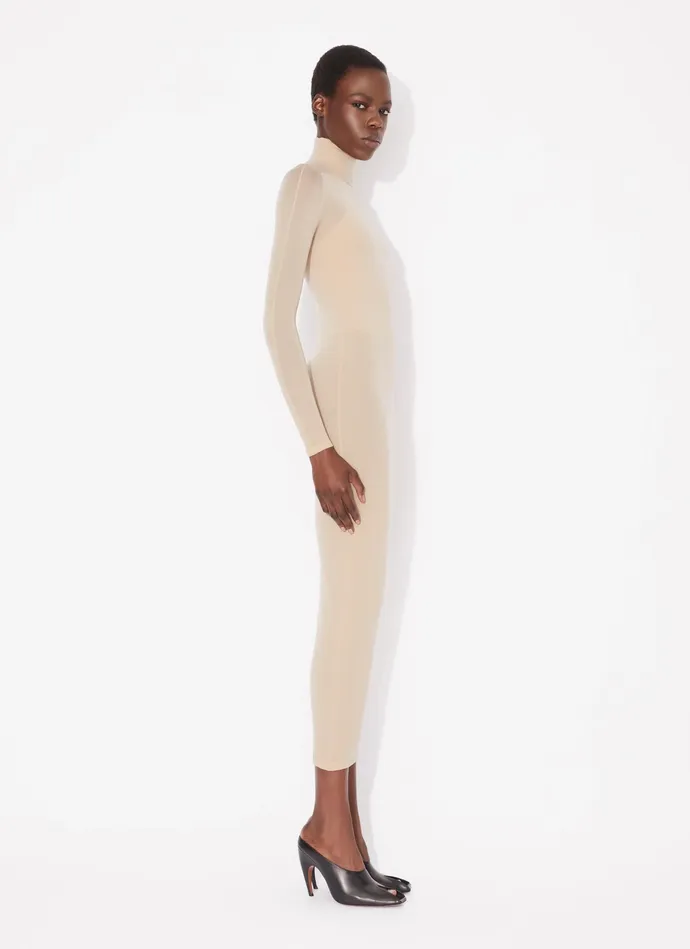 Nude Fitted Body In Fine Knit Women Alaa Bodysuits and Leggings