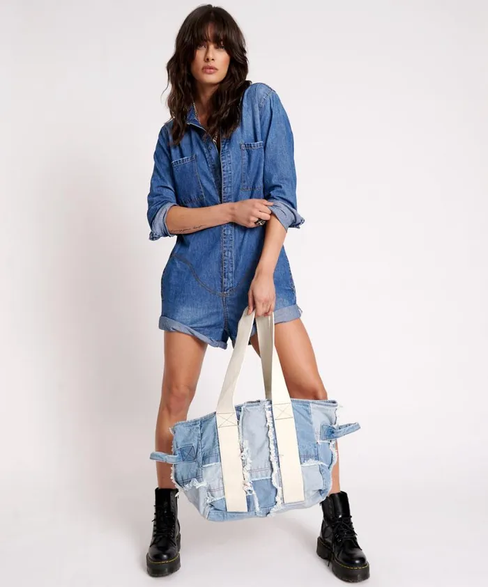 One Teaspoon Bags Women Denim Weekender Bag