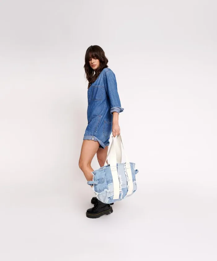 One Teaspoon Bags Women Denim Weekender Bag