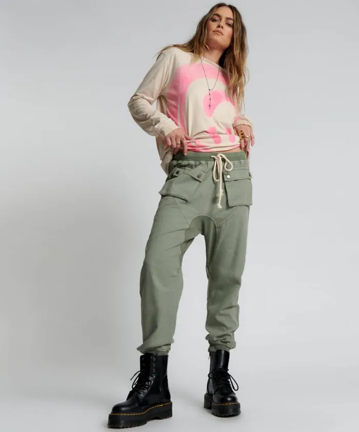 One Teaspoon Bottoms Women Faded Khaki Cadet Pants