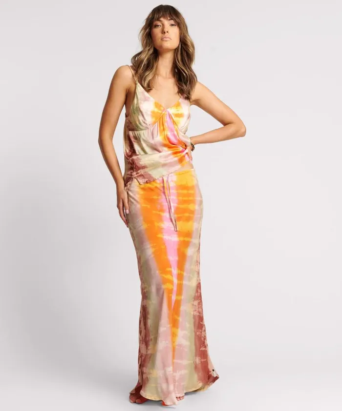 One Teaspoon Bottoms Women Mirage Hand Dyed Slip Skirt