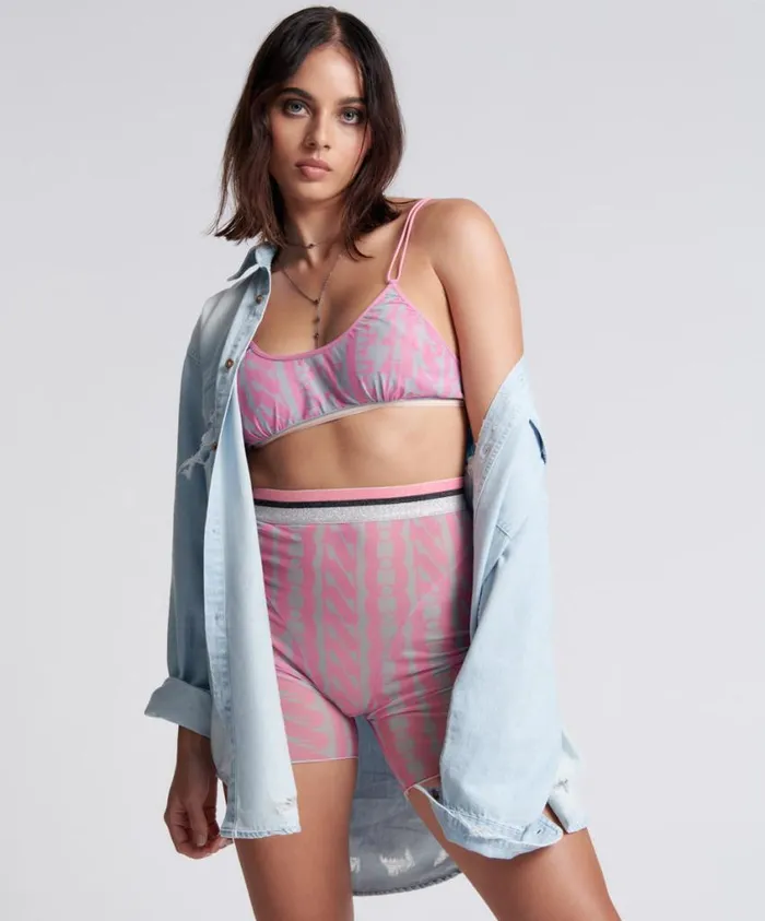 One Teaspoon Bottoms Women On Repeat Mesh Bike Shorts