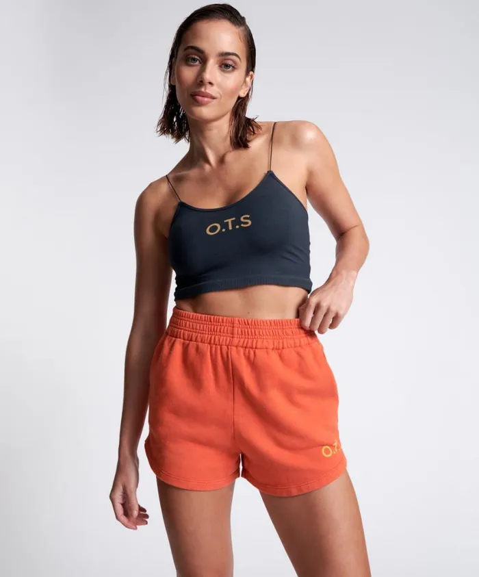 One Teaspoon Bottoms Women OTS High Waist Hustle Shorts Orange
