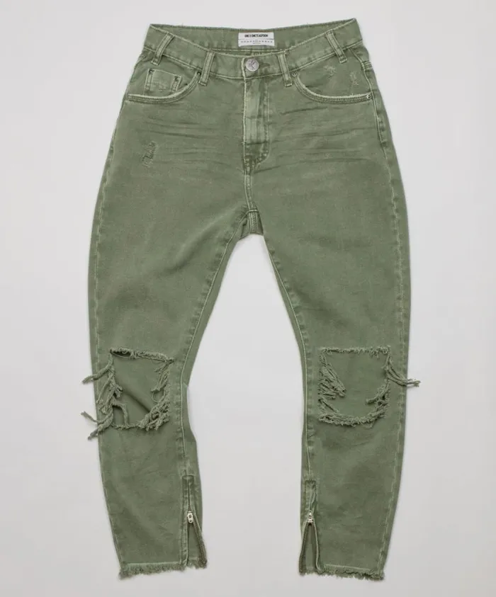 One Teaspoon Bottoms Women Super Khaki High Waist Freebirds Skinny Pant