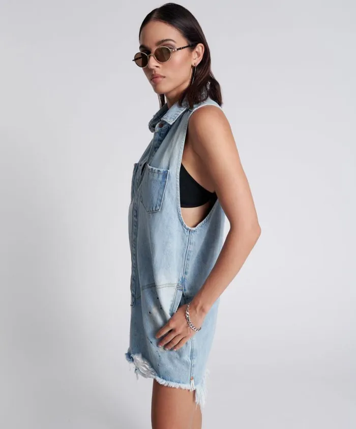 One Teaspoon Denim Dresses Women Best Blue Artiste Braxton Dress