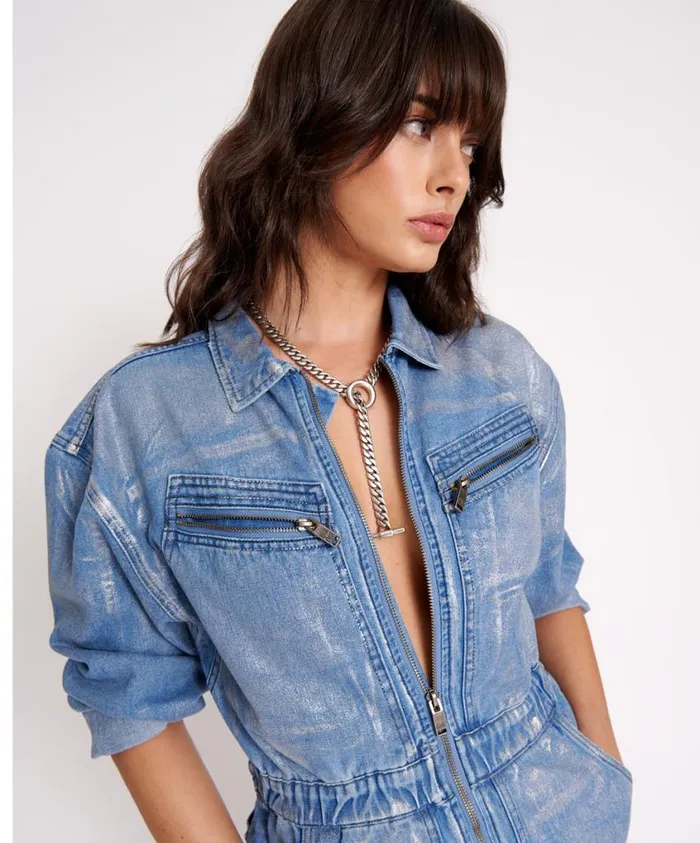 One Teaspoon Denim Dresses Women Blue Future Olivia Dress