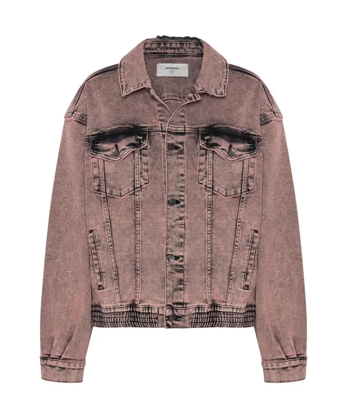 One Teaspoon Denim Jackets Women Night Haze Oversized Denim Trucker Jacket