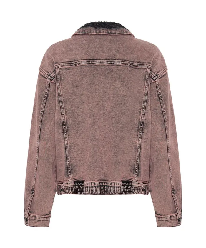 One Teaspoon Denim Jackets Women Night Haze Oversized Denim Trucker Jacket