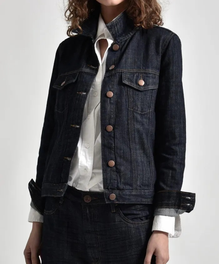 One Teaspoon Denim Jackets Women Raw Indigo Bandit Trucker Jacket Blue