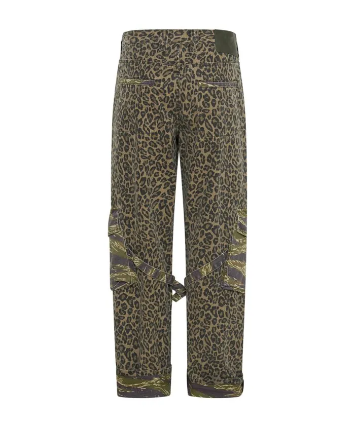 One Teaspoon Denim Jeans Women Animal Camo Luna Utility Pants