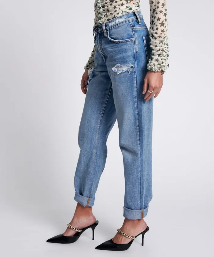 One Teaspoon Denim Jeans Women Berlin Blue 1982S High Waist Balloon Jeans