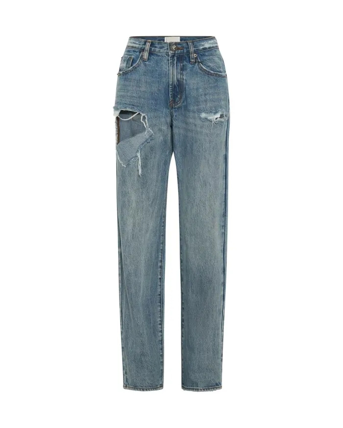 One Teaspoon Denim Jeans Women Berlin Blue 1982S High Waist Balloon Jeans