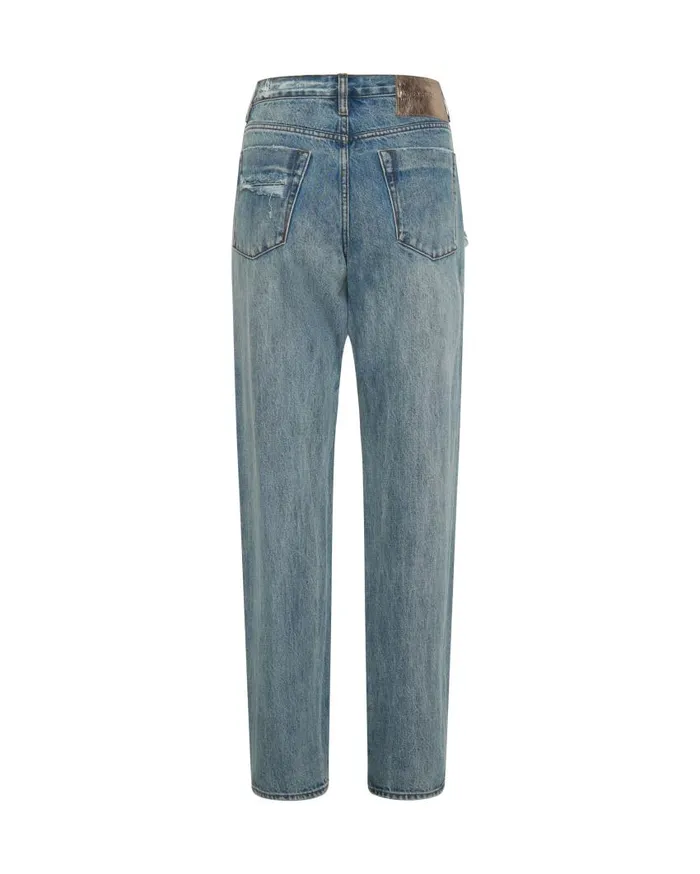 One Teaspoon Denim Jeans Women Berlin Blue 1982S High Waist Balloon Jeans