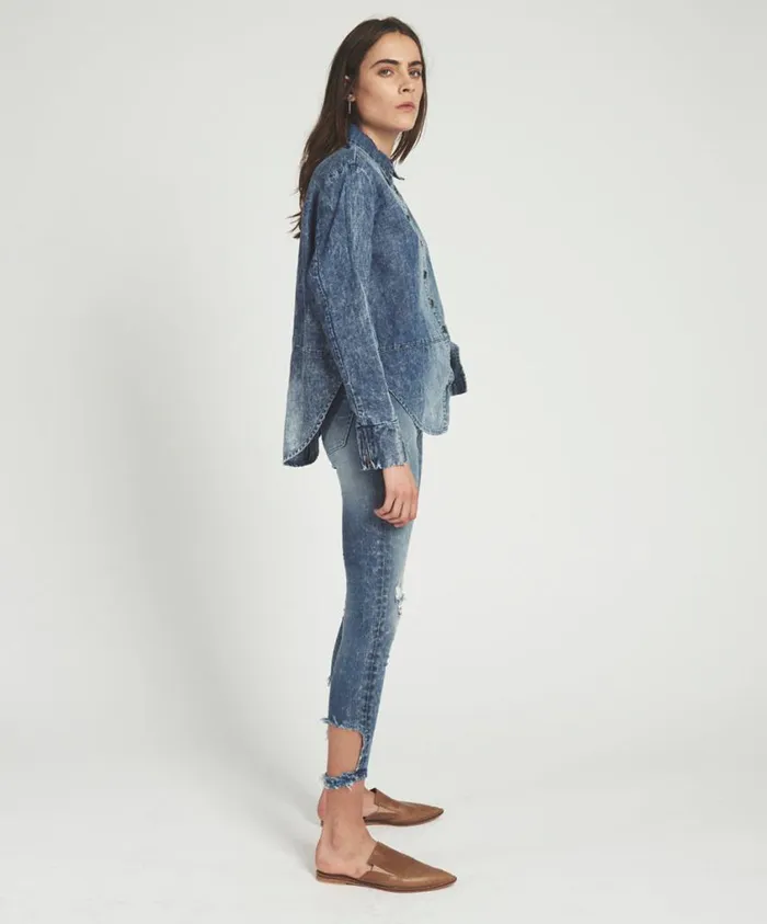 One Teaspoon Denim Jeans Women Blue Society Freebirds Ii Super High Waist Skinny Jean OneTeaspoon