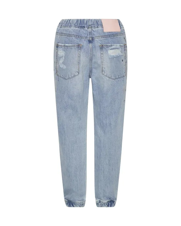 One Teaspoon Denim Jeans Women Fleetwood Artiste Trackers Mid Waist Jogger Jeans